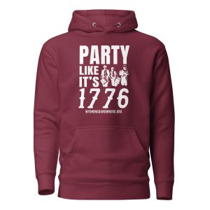 Soft – Party Like It’s 1776 – White Text – Unisex – Hoodie