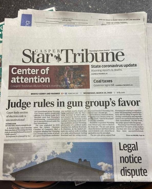 WYGO Wins in Court, Leads the Fight for the Second Amendment Preservation Act